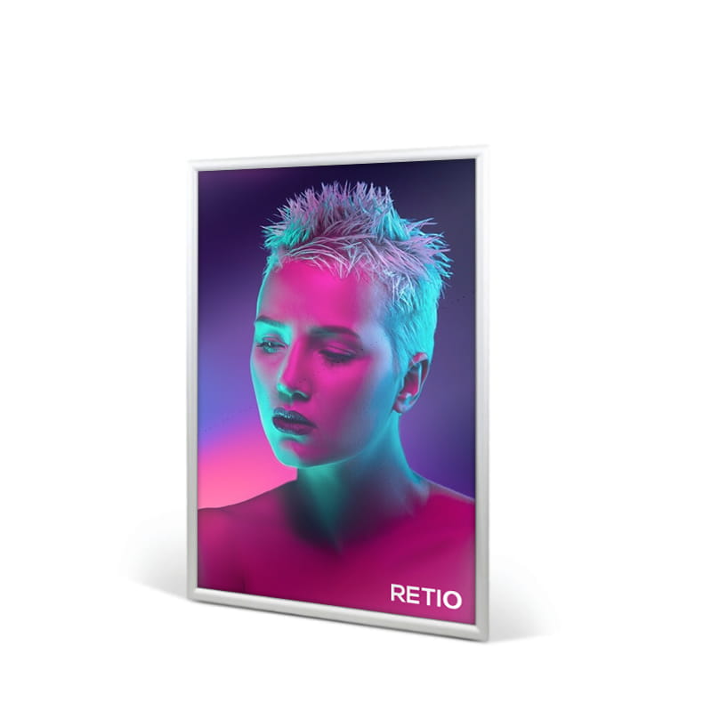 Ramka plakatowa OWZ A3 (42 x 29 cm) aluminiowa srebrna z prostym narożnikiem rama ramka plakatowa OWZ ścienna na plakat na zdjęcia profil 25 mm