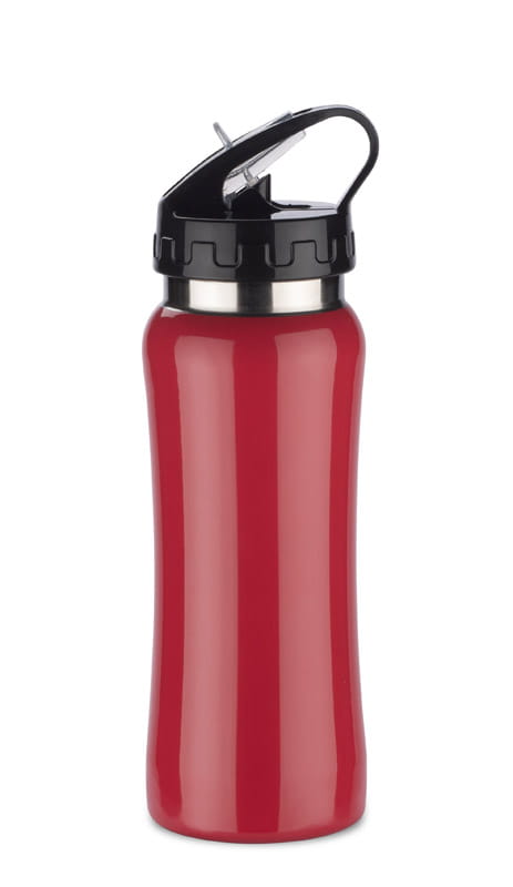 Bidon stalowy PATRO 600 ml czerwony z logo