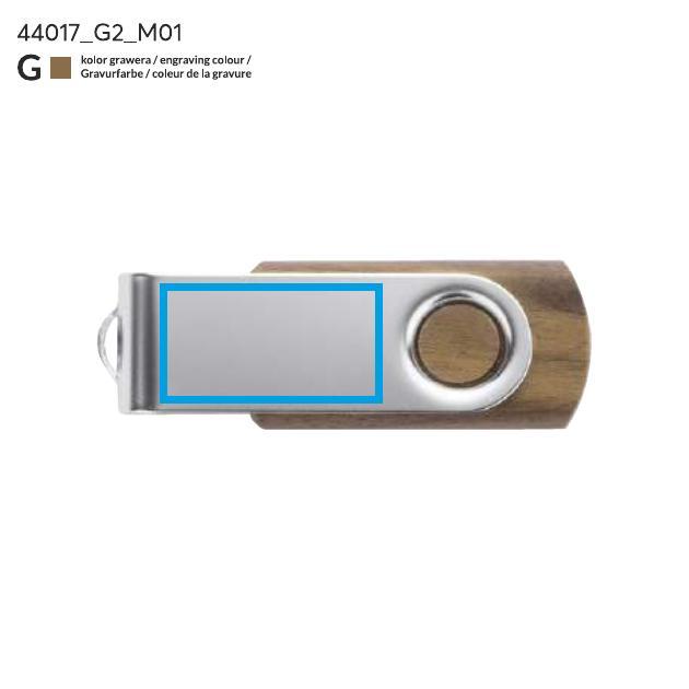 Clé USB TWISTER NOYER 16 GB marron