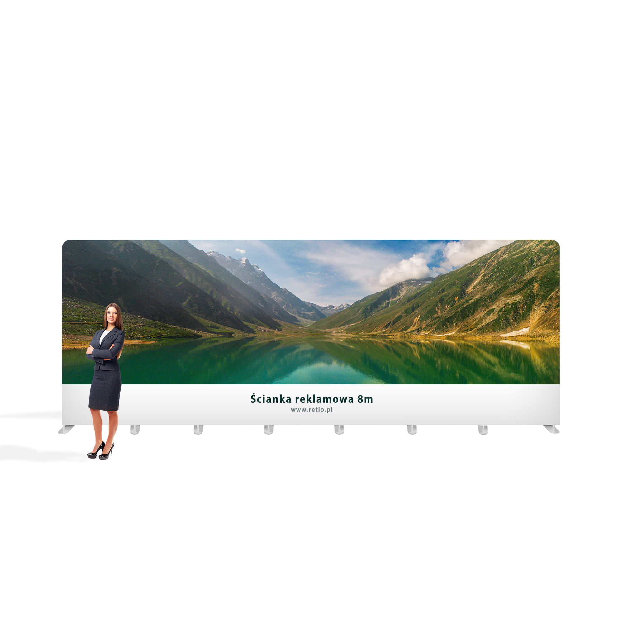 Straight Fabric Banner Stand - 800 x 240 cm