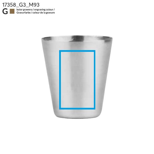 Zestaw kieliszków CHEERS 30 ml - 4 szt. srebrny