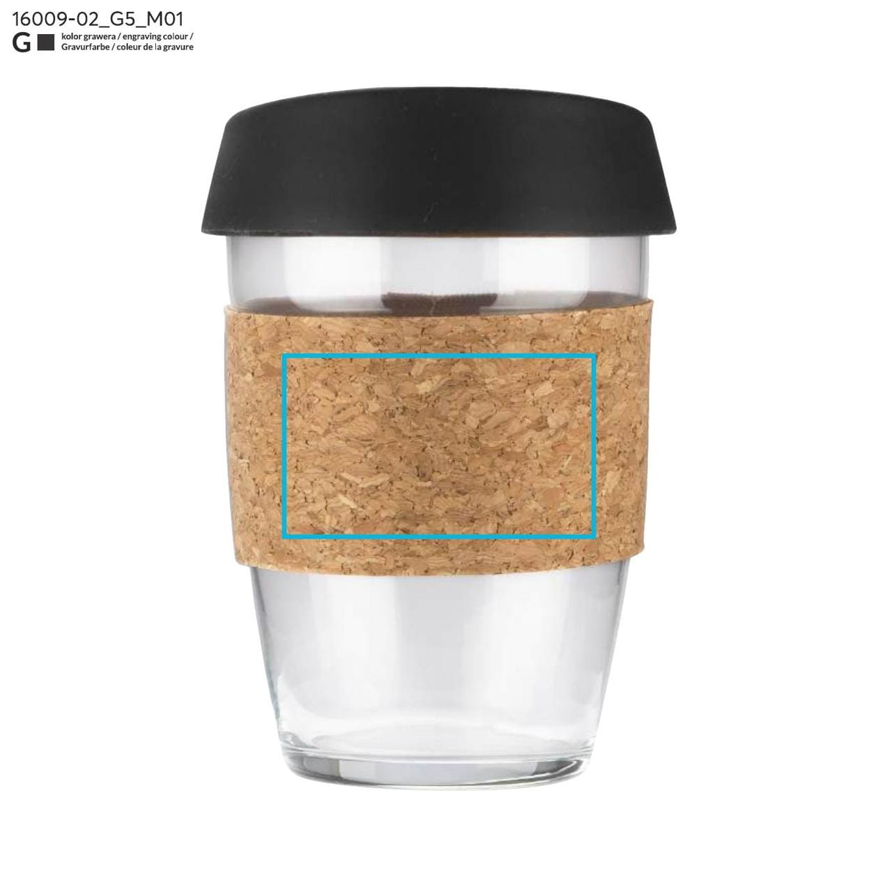 Kubek szklany SKLO 380 ml czarny