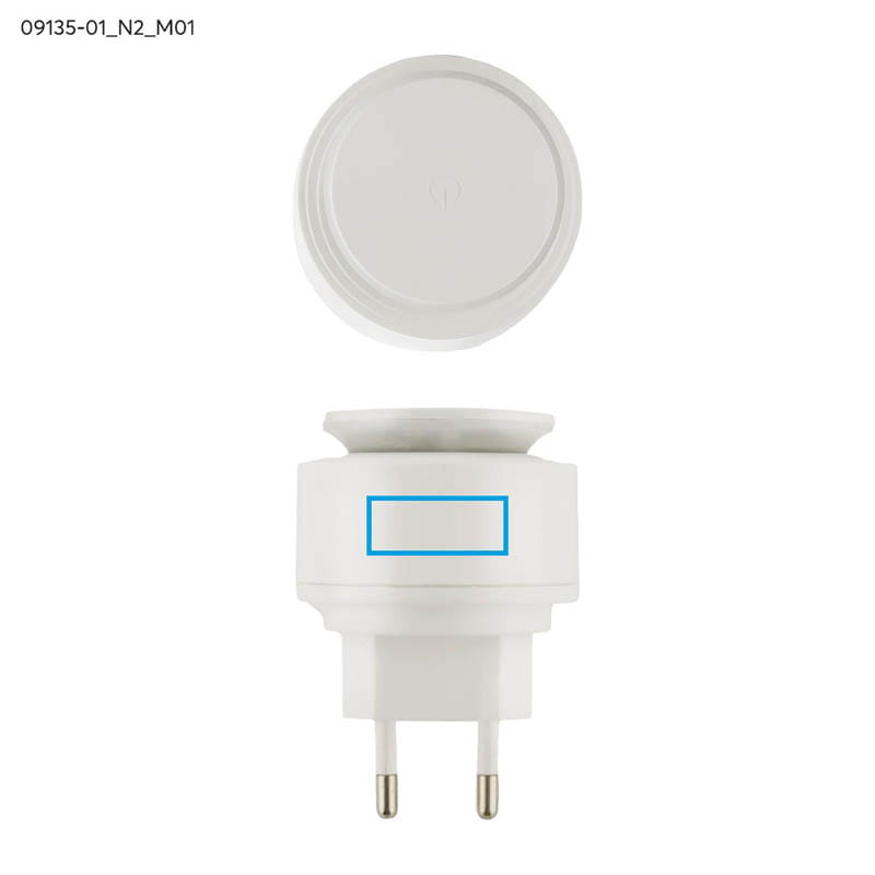 Ładowarka sieciowa USB z lampką nocną NOTTO biały