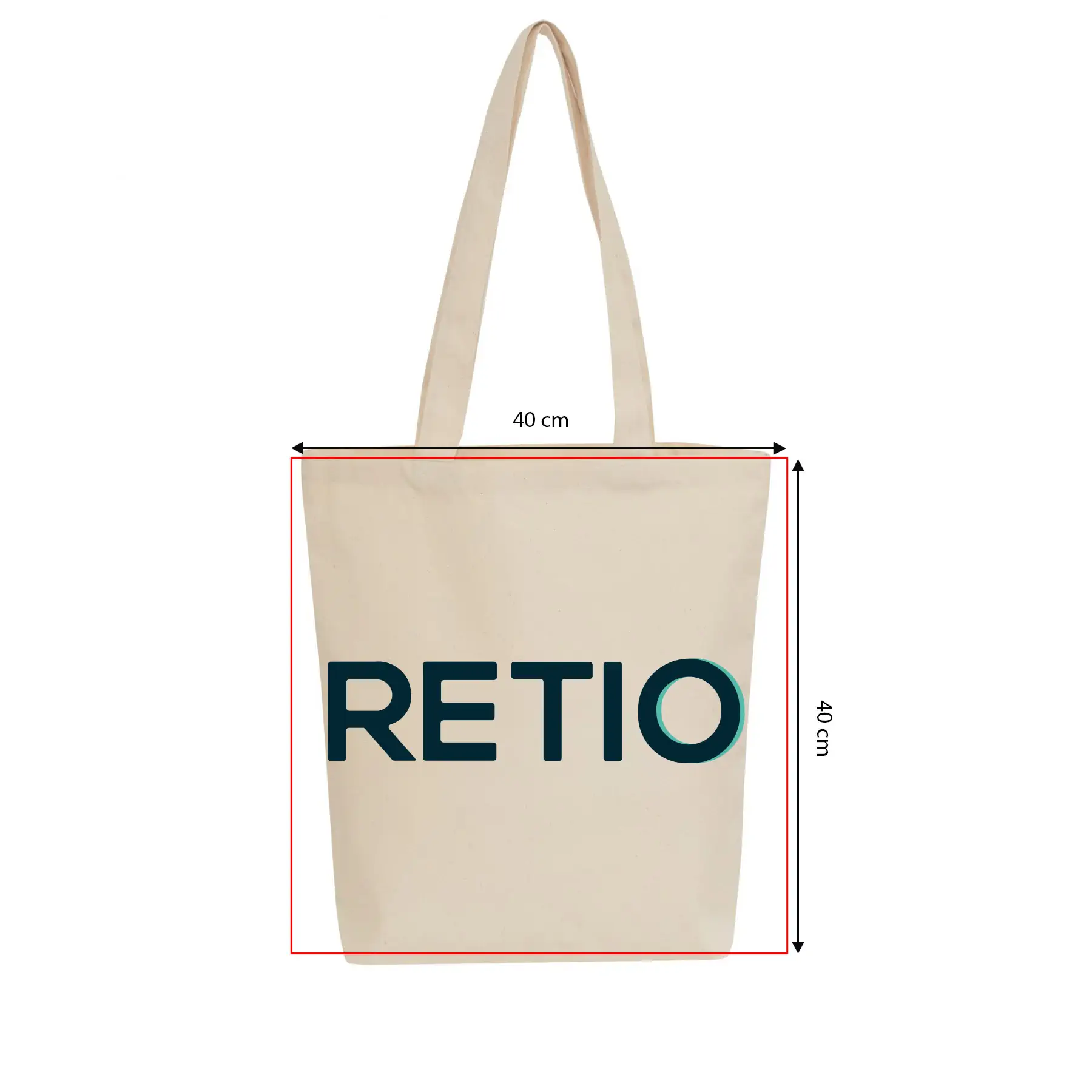 Sac en coton VIENNA avec impression personnalisée - zone d'impression 40x40 cm